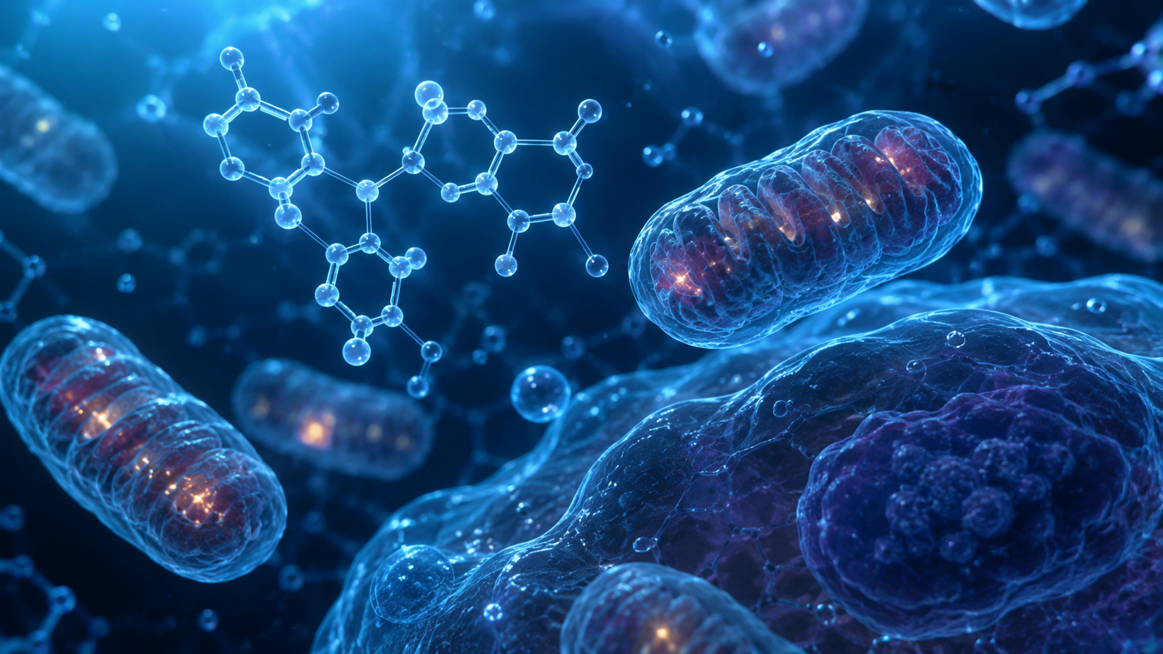 Molecular imagery representing cellular energy and NAD+